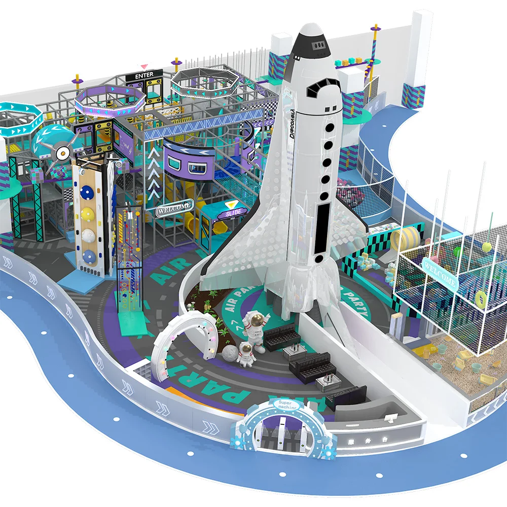 Pokiddo 500sqm Indoor Leisure Complex Space Style Playroom for All Ages Kids Play Area
