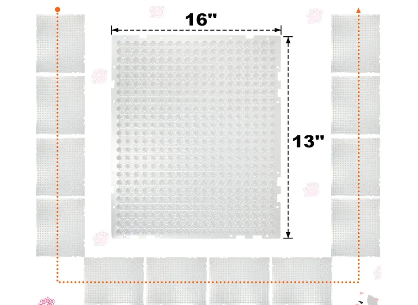 Kingtale Custom Pet Suppliers Clear Spiked Cat Repellent Mats for Outdoor Garden Window Sofa