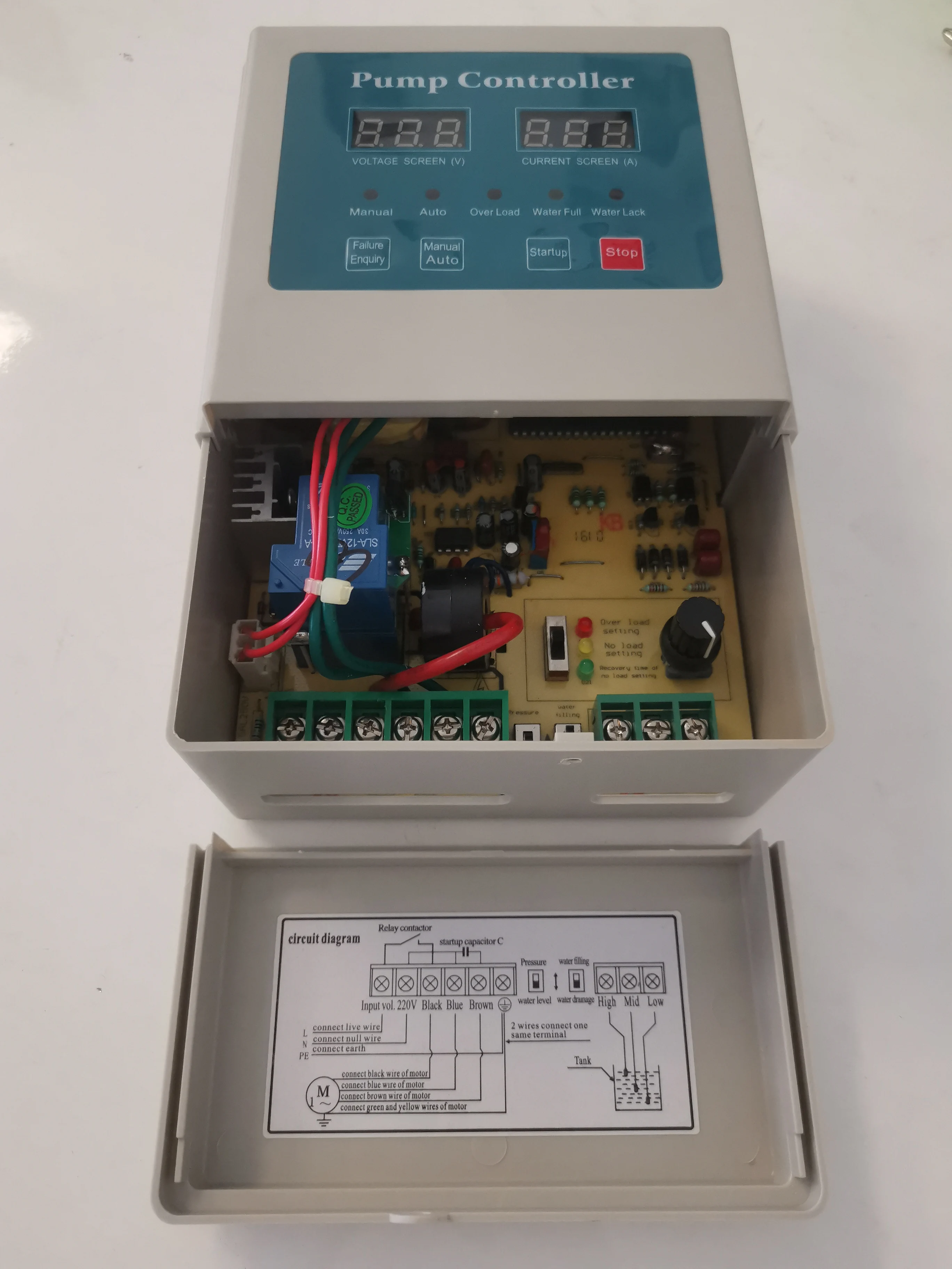 Borehole Pump Control Box Led Digital Dry Run Protection With Sensor Free  Submersible Pump Intelligent Control Box