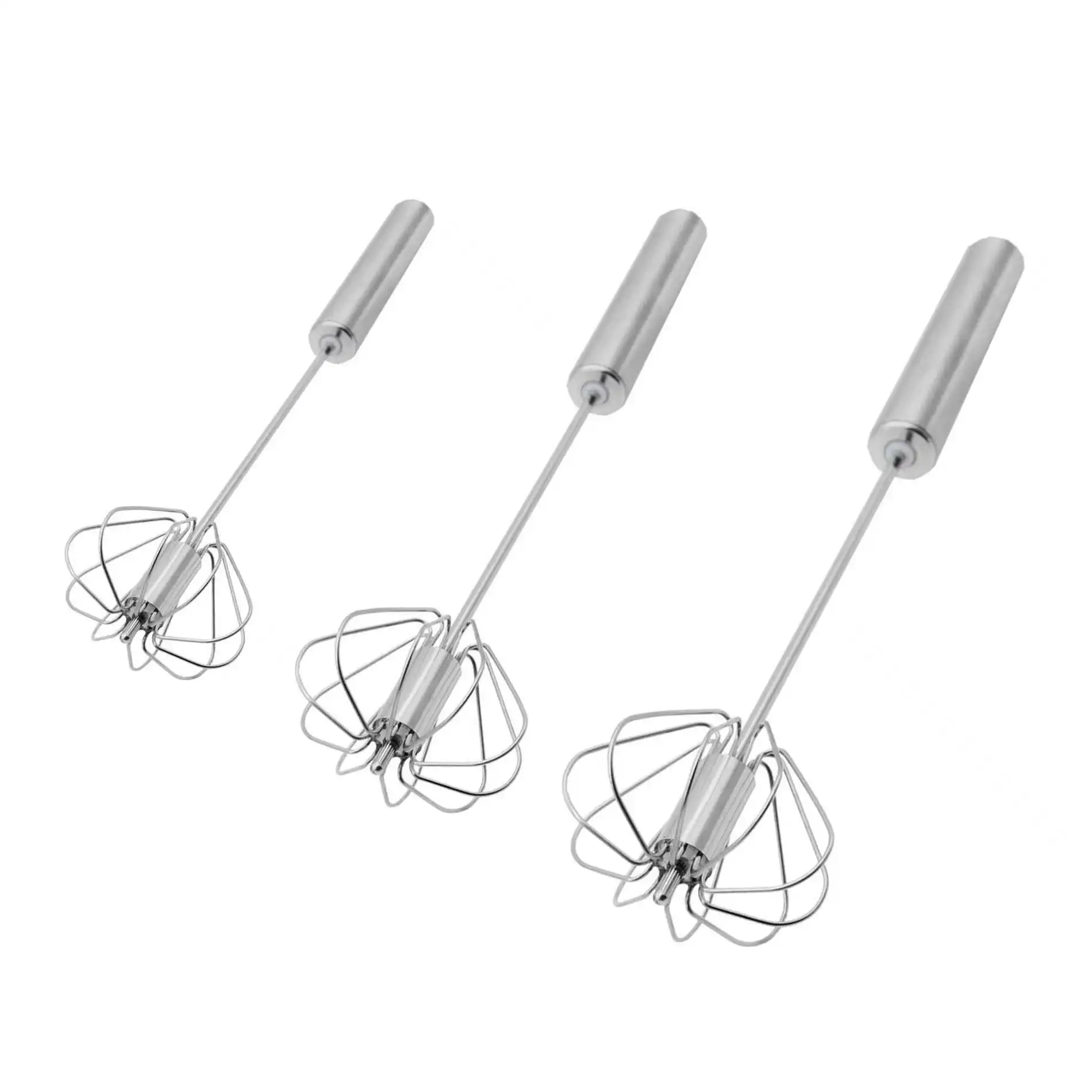 Semi-automatic Egg Beater Stainless Steel Egg Whisk Manual Hand Mixer Self Turning Egg Stirrer Kitchen Accessories