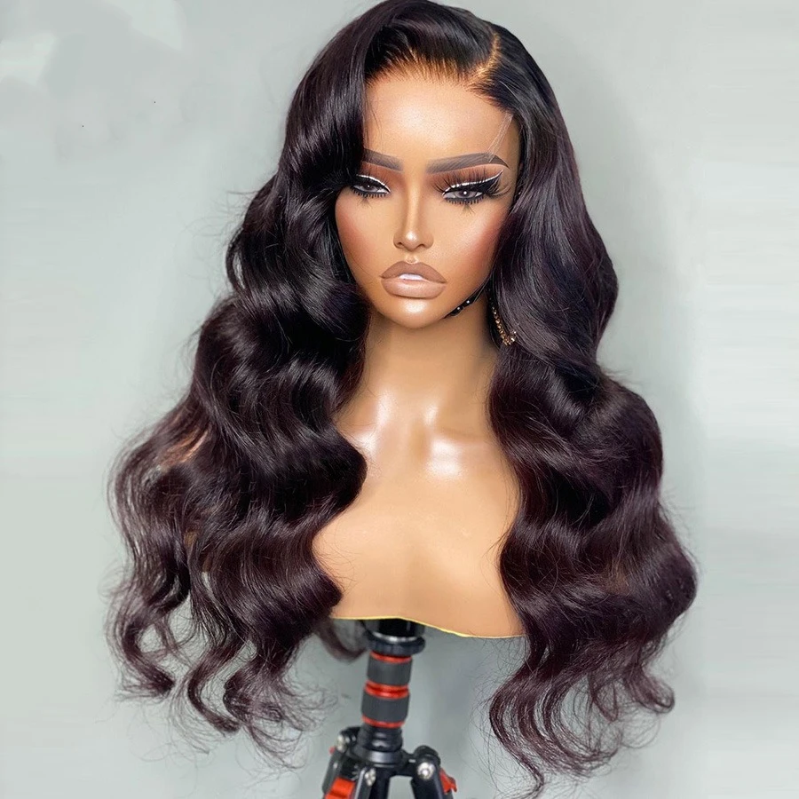 200% 250 Density Natural Human Hair Wig Pre Plucked 200% Density Weaves And Closure Wig 13x4 Lace Frontal Wig For Black Women