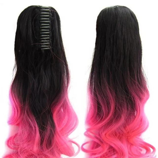 Virgin Human Hair Brazilian Hair Ponytail Claw Clip Wrap Human Ponytail Extension