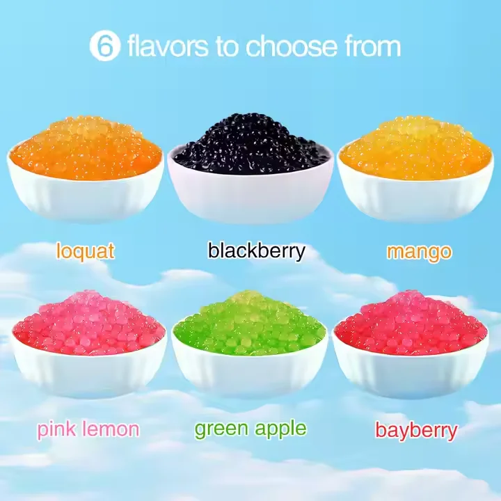 Икра DOKING Boba в форме икры Bubble Tea и десертные материалы 1 2 кг розовой лимонной фруктовой