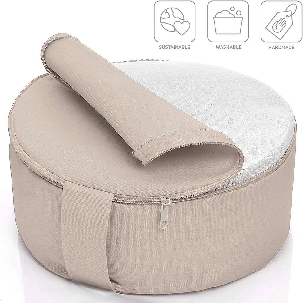 high quality buckwheat filled zafu yoga meditation round floor cushion
