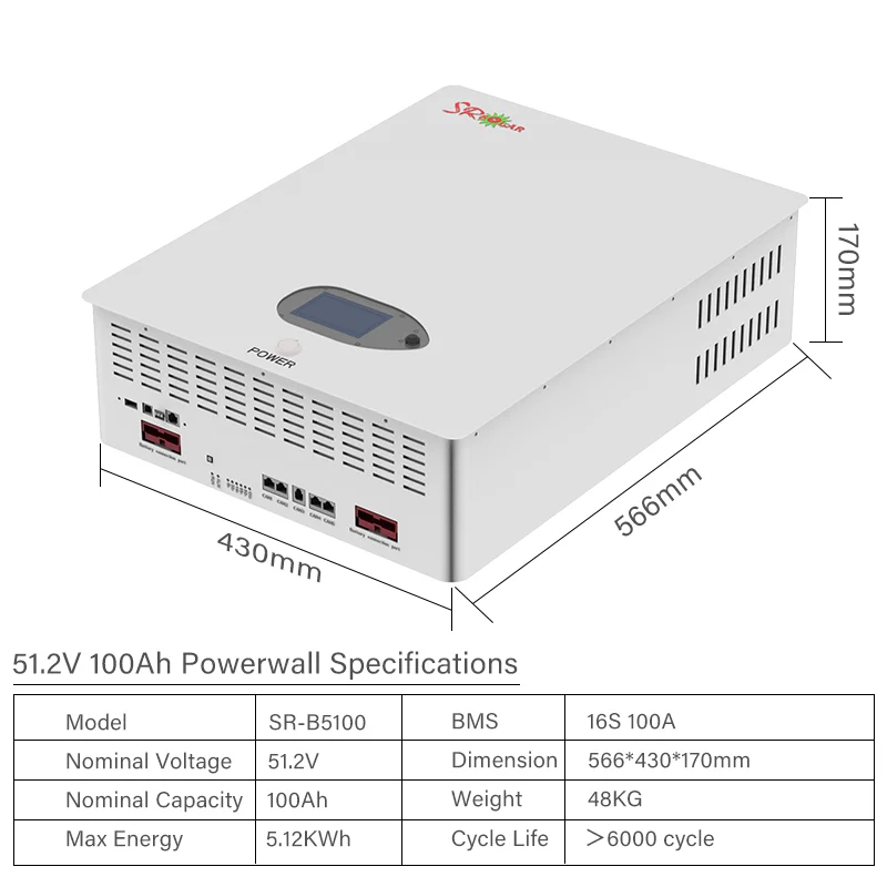 Wall Mount Lifepo4 5kw 10kw Off-Grid Solar System for Home 220V Industrial Application 10000W Load Power Generation