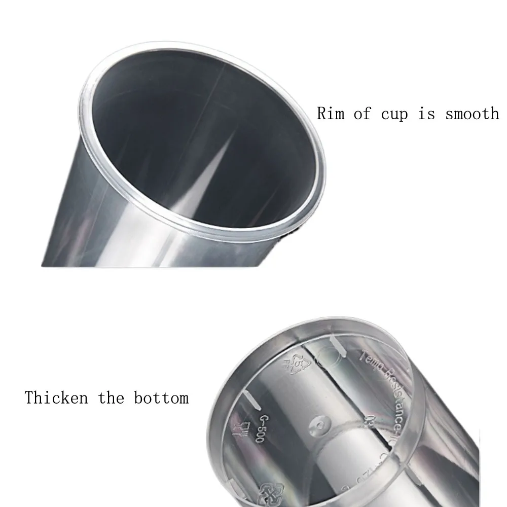 17 OZ Pearl Bubble Milk Tea Cups 90 Caliber 500ml Plastic Boba Bubble Cup For Milk Tea Coffee  Drinking Disposable Milk Tea Cup