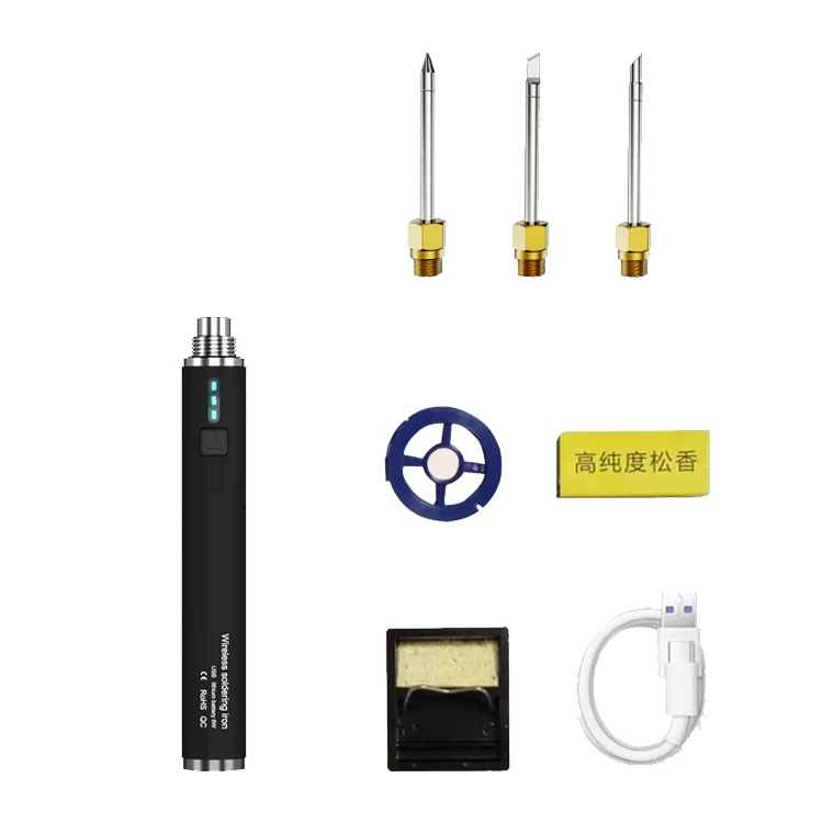 USB Rechargeable Electric Soldering Iron Kit 116-01 with Pencil Grip Handpiece Battery Powered Soldering Iron Pen