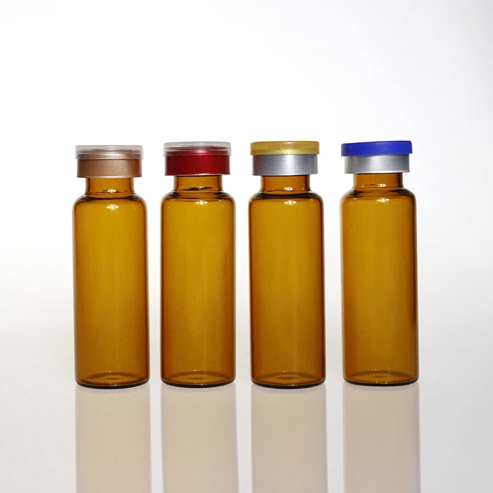 pharmaceutical injection amber clear glass vial bottle 2ml 3ml 5ml 10ml 15ml 20ml 30ml glass bottle with rubber stopper and cap
