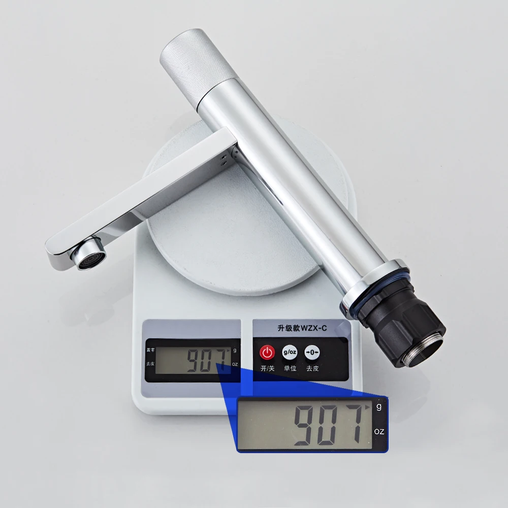 YUNDOOM OEM Bathroom Washbasin Space Aluminium Sink Taps Washbasin Water Spout Basin Mixer Faucet Tap Sliver Basin Mixer Faucet