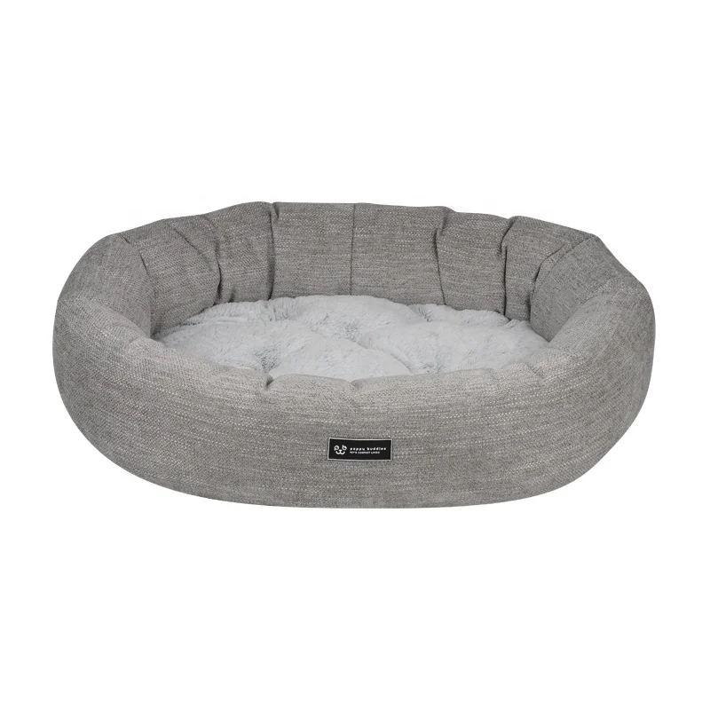 Многофункциональная круглая кровать для собак LS pebuddies внутренняя подушка съемная и двусторонняя может использоваться отдельно