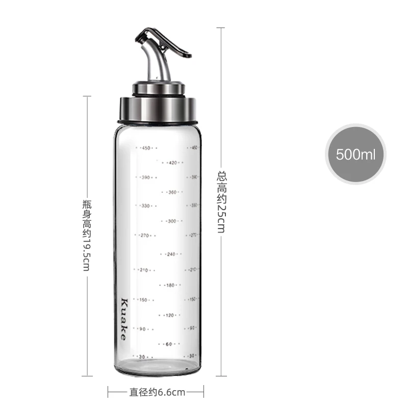 Portable Premium Durable Material Cooking White Storage Oil Glass Bottle