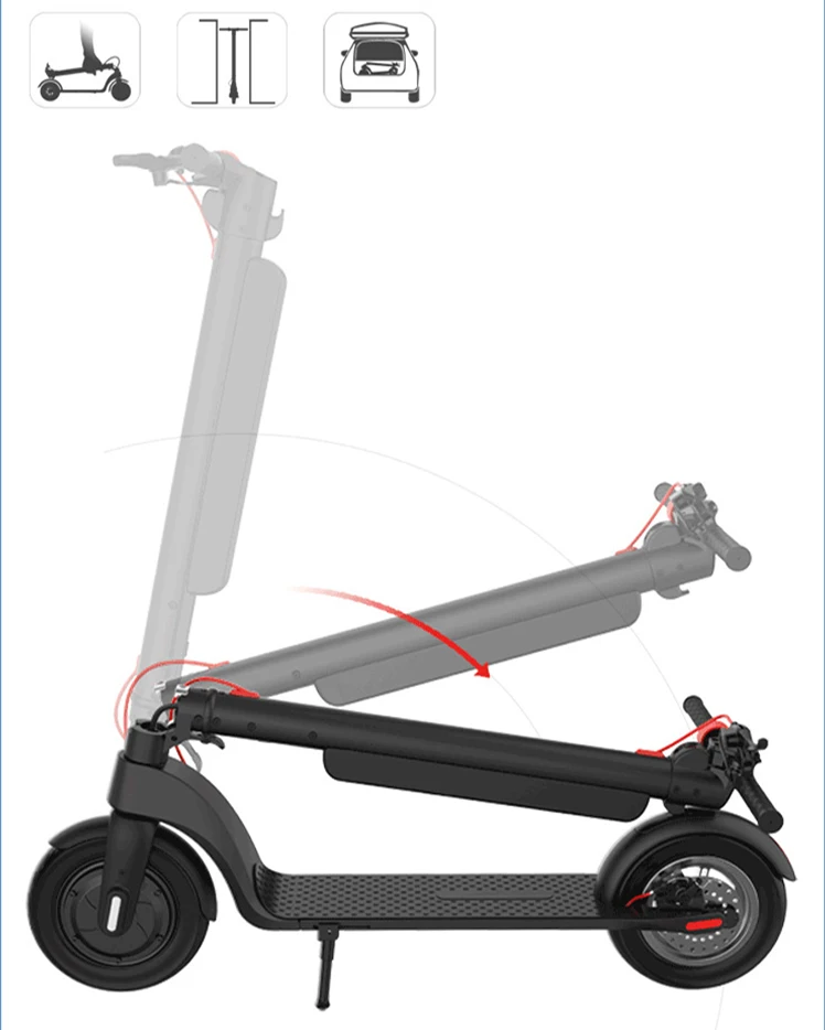 Wholesale X8 Folding Two Wheel Adult 350W Motor 10inch Electric Scooter / High Speed High Quality Electric Scooter