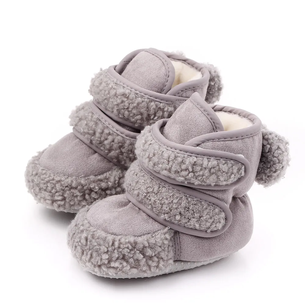 Hook&loop warm baby toddler winter boots for boys and girls
