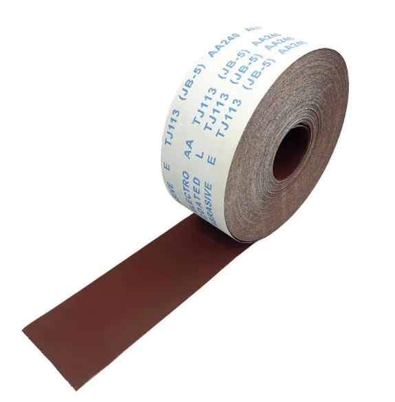 200mmx 50m Abrasive Cloth roll Gxk51 Wood Polishing Aluminum Oxide 80 Grit Sanding rolls Color Red sand Cloth roll