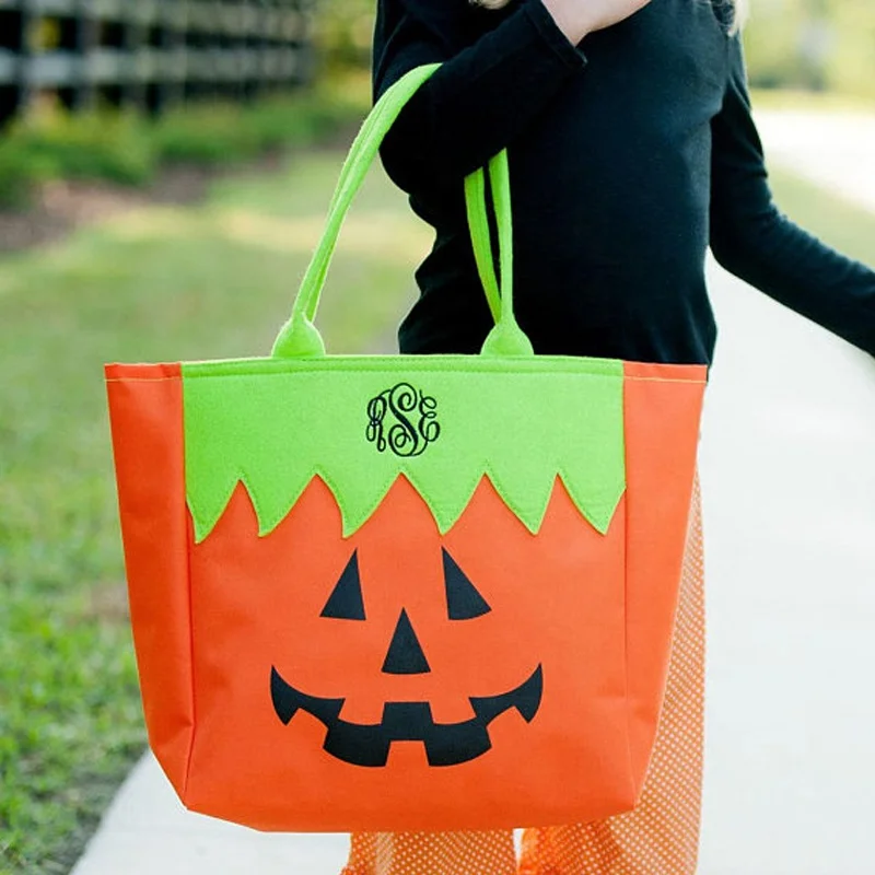 CFP B129 Halloween  Franky Frankenstein Halloween Tote Pumpkin Halloween Tote