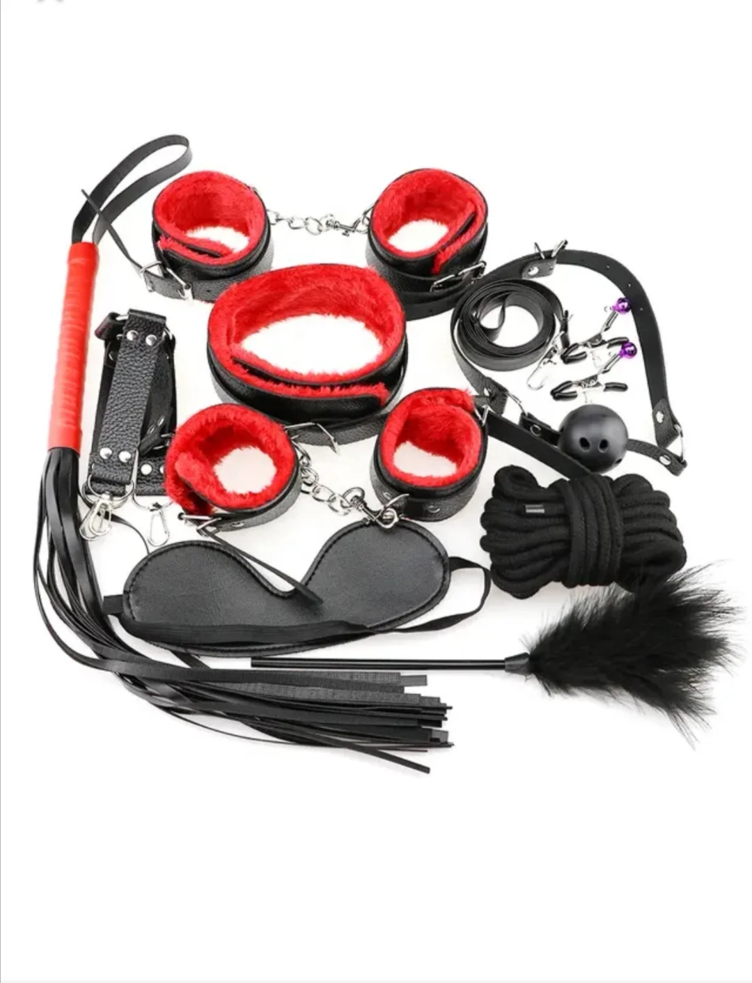 Sex Bondage BDSM Kit Restraint Sets with Adjustable Handcuffs Collar Ankle Cuff Dice Beads Anal Plug Adult Games Sex Toys for Me