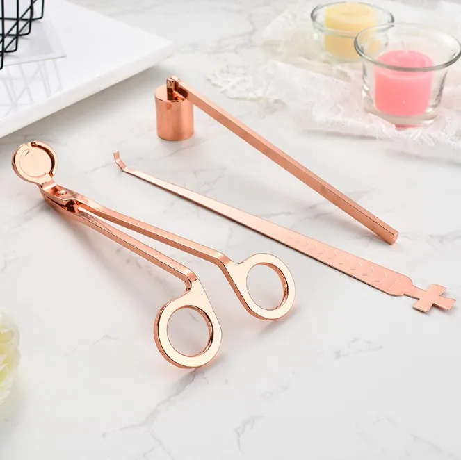 2021 Candle Accessories Sets Candle Wick Hook Cover Tools Three-Piece Set Candle Scissors Extinguisher