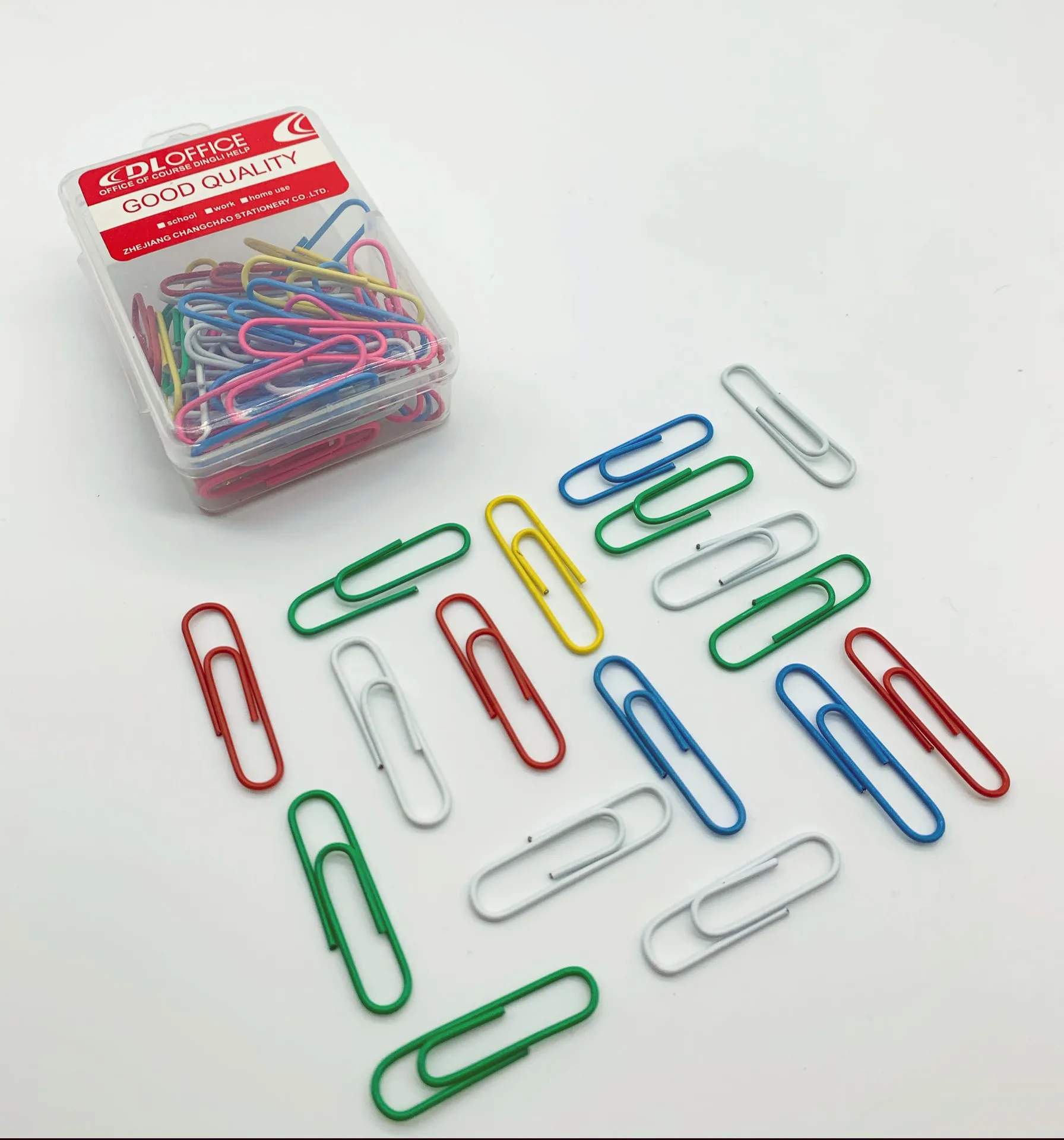 Высококачественные пластиковые цветные пластиковые упаковочные Зажимы для бумаги 35 / 70 шт. в одной коробке металлические зажимы для бумаги