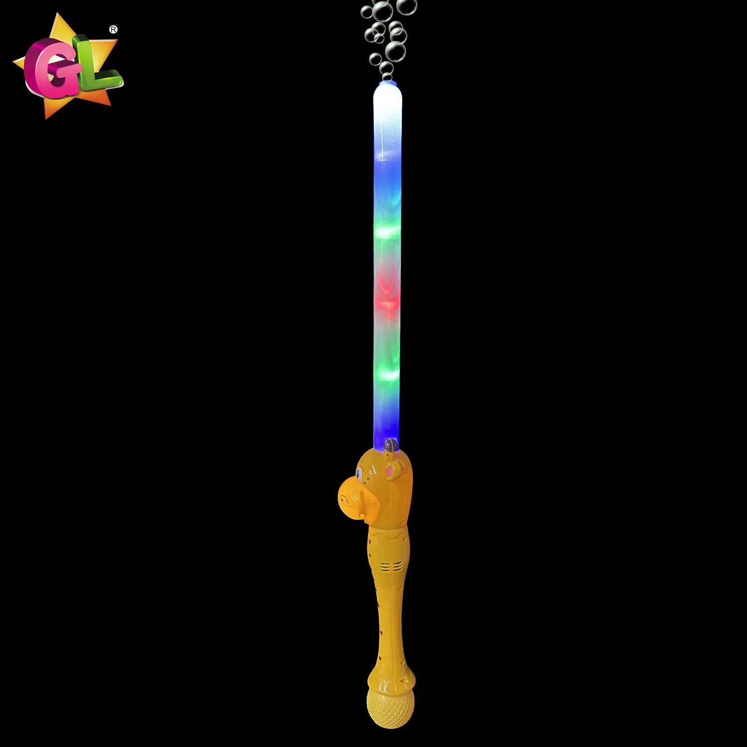 Light Up Bubble Toys Led Giraffe bubble wand with sound electric bubble gun for kids summer outdoor toys
