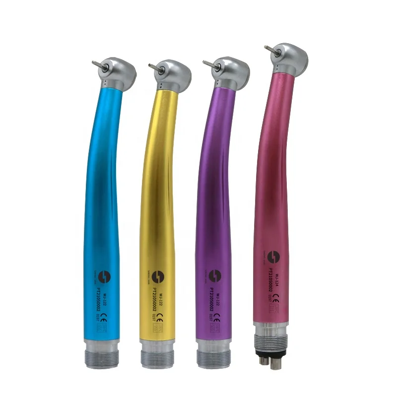 Dental Handpiece Push Button 2/4 Holes Air Turbine Colorful High Speed Dental Handpieces
