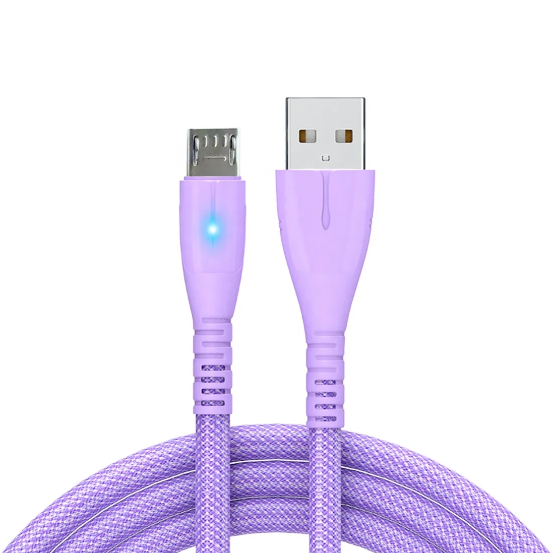 66W Fast 3A Nylon Braided Date Cable V8 Micro USB C Mobile Charger Cable