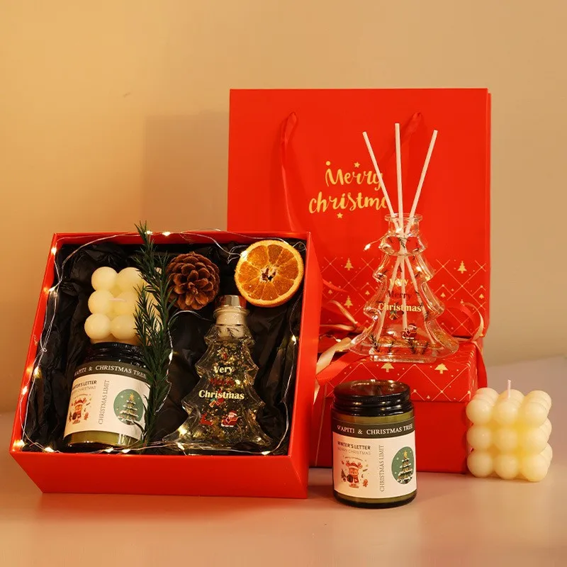 wholesale Christmas holiday aromatherapy candle gift box indoor bedroom long-lasting time fragrance air freshener ornaments gift