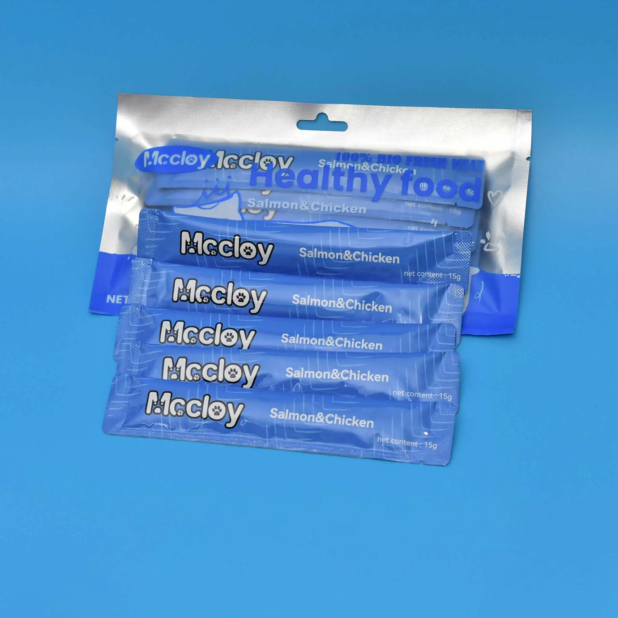 OEM Factory wholesale 15g  Cat Snack Treats sticks flavors strip Cat Wet Food For Cat