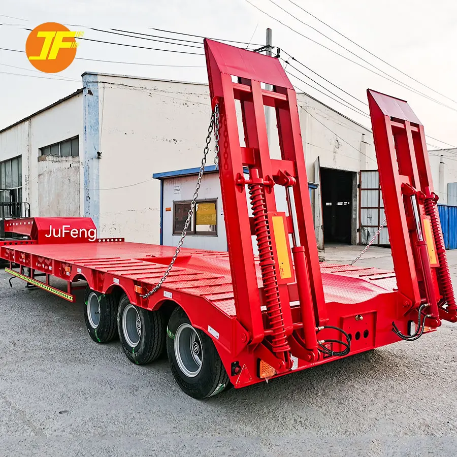 Заводские 3-осные и 4-осные Полуприцепы Lowboy 50-60 тонн низкокроватные прицепы для транспортировки грузовых прицепов категории