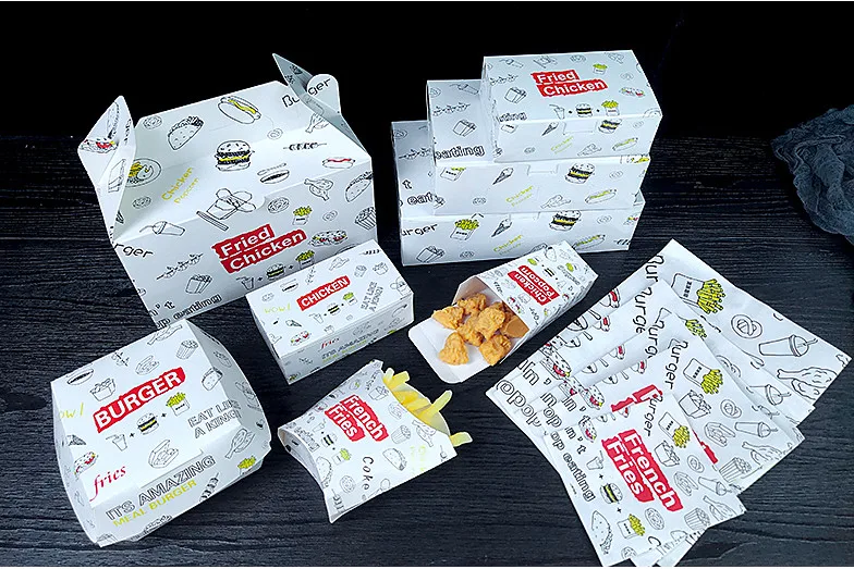 disposable pulp happy meal toys insulated large burger and fries box