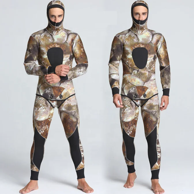 custom logo thicker 5mm 7mm camouflage men spearfishing wet suits for sale camp neoprene diving triathlon wetsuits