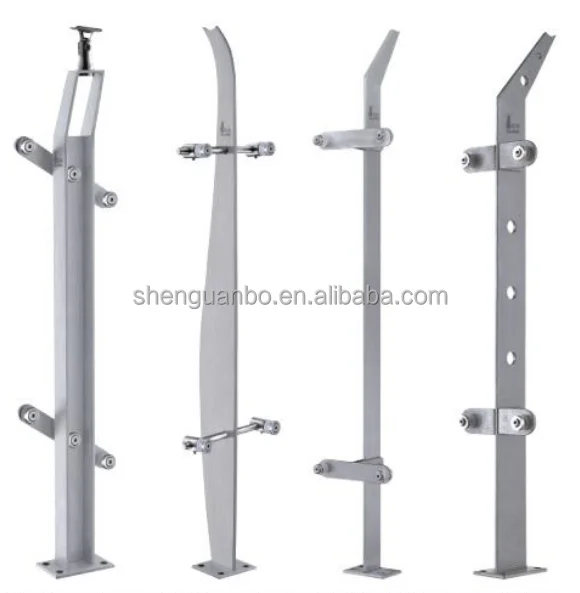 GB new design Iron Glass railing  glass railing and handrail exterior balcony exterior deck modern glass banister kit