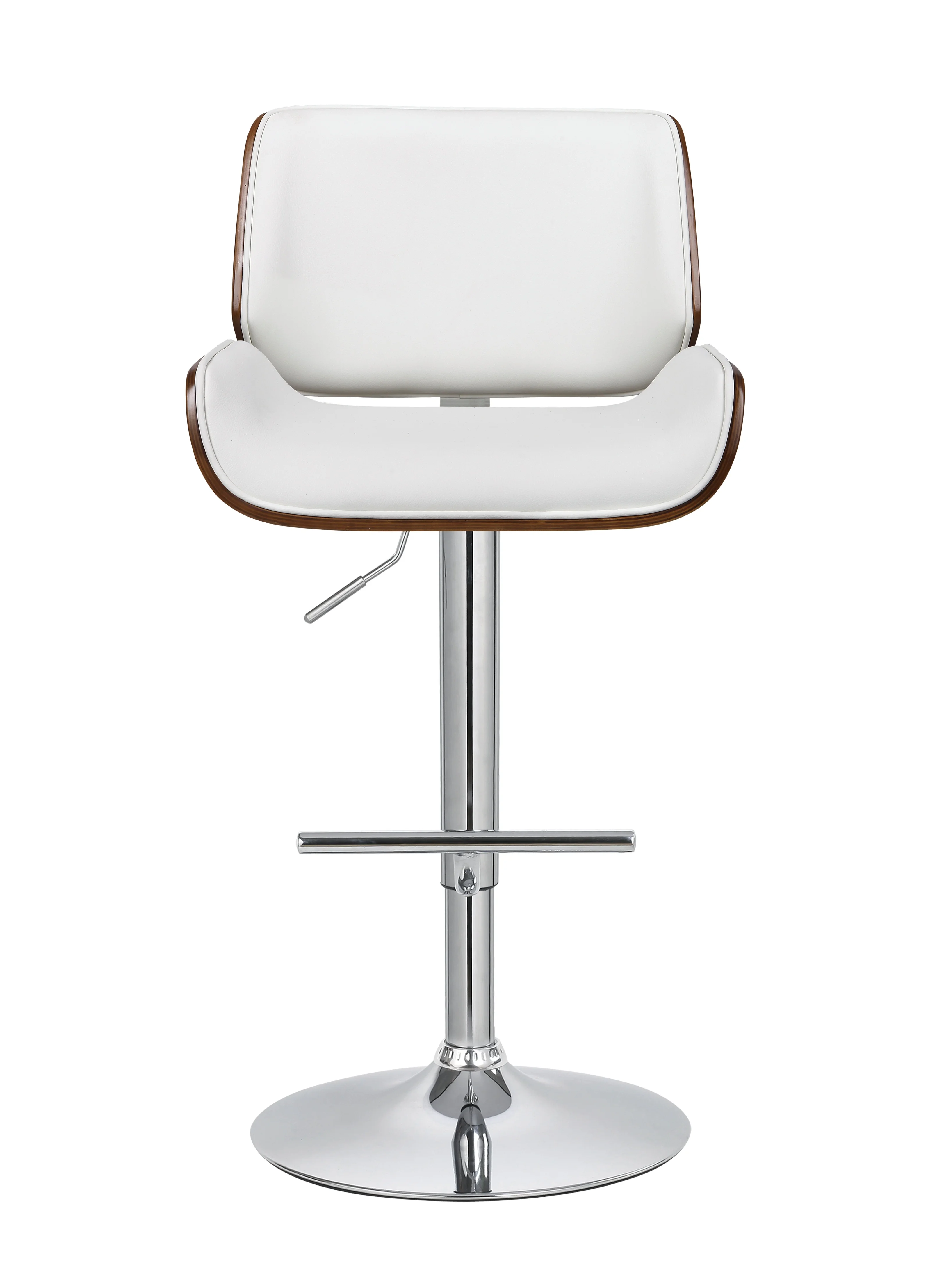  Commercial Office Furniture Swivel Faux Leather Bentwood Seater Matte Black Base Height Adjustable Bar Stool High Chair