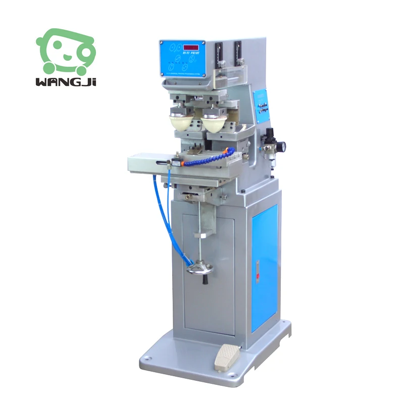 With shuttle 2 Color Semi automatic Ink plate Cup Pad Printer metallic material Pad Printing Machine
