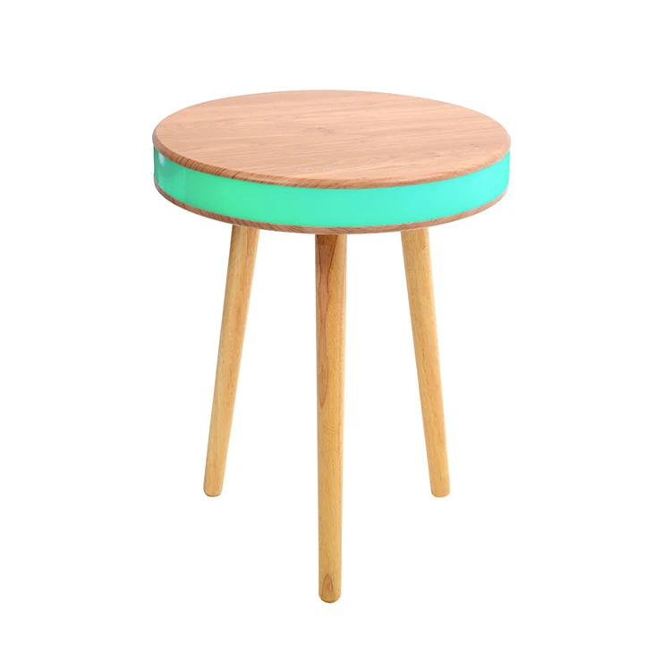Top Quality And Good Price Night Wood Usb Coffee Smart Bluetooth Speaker Tables