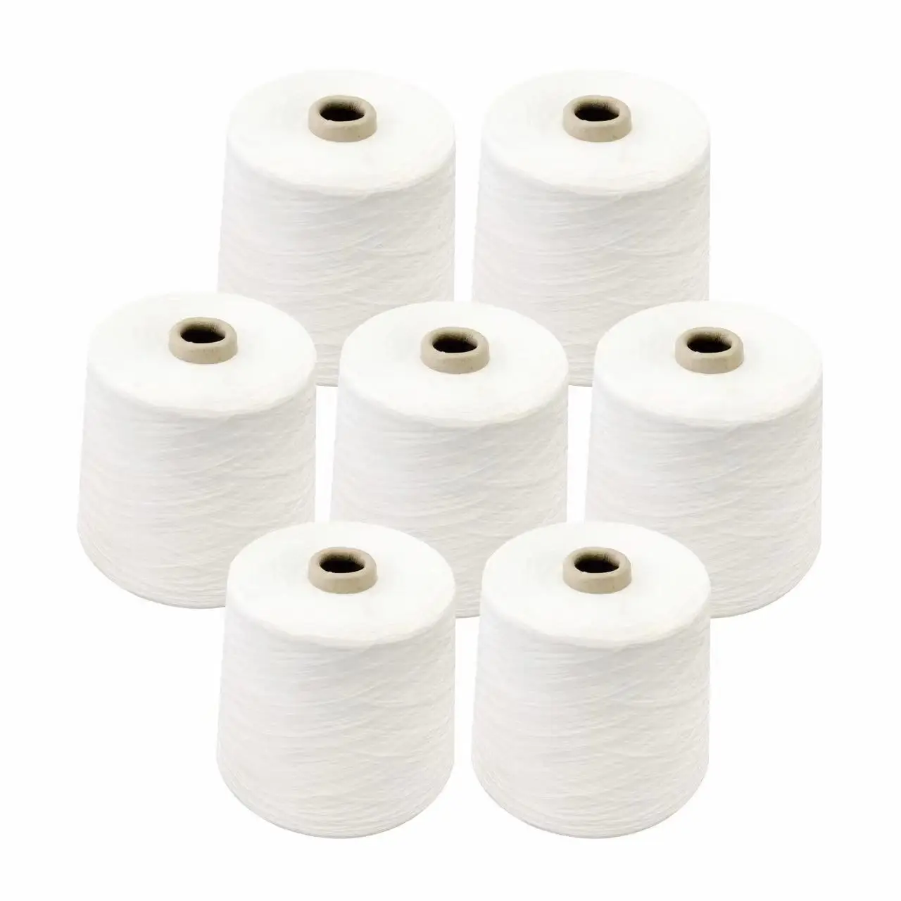 50S/1 Polyester  blended yarn  PV 67/33 vortex MVS yarn raw white