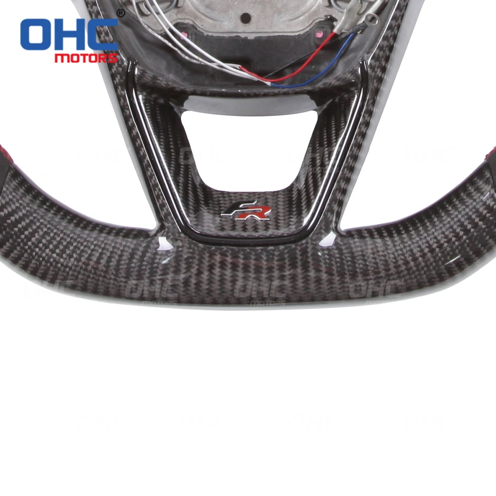 Двигатели OHC лидер продаж 100% Настоящее углеродное волокно светодиодный руль для SEAT Leon