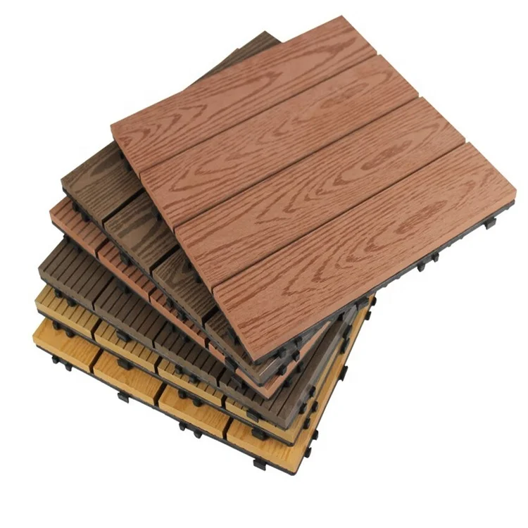 China 3D Wood Grain Co-extrusion Solid Hollow Core WPC Board Decking Plank Crack-resistant Outdoor WPC Floor Diy WPC Tiles