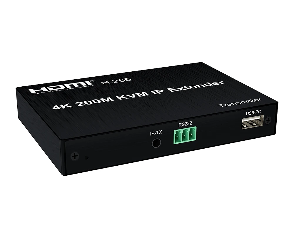 656ft/200m HDMI USB RJ45 IP Network KVM Over IP Extender Over Cat5e Cat6 HDMI KVM Extender with Wide IR