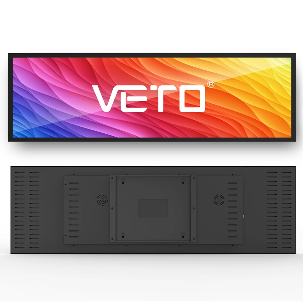 Stretched bar LCD Advertising Screen Wide-screen for Shelf Retail Display Solutions
