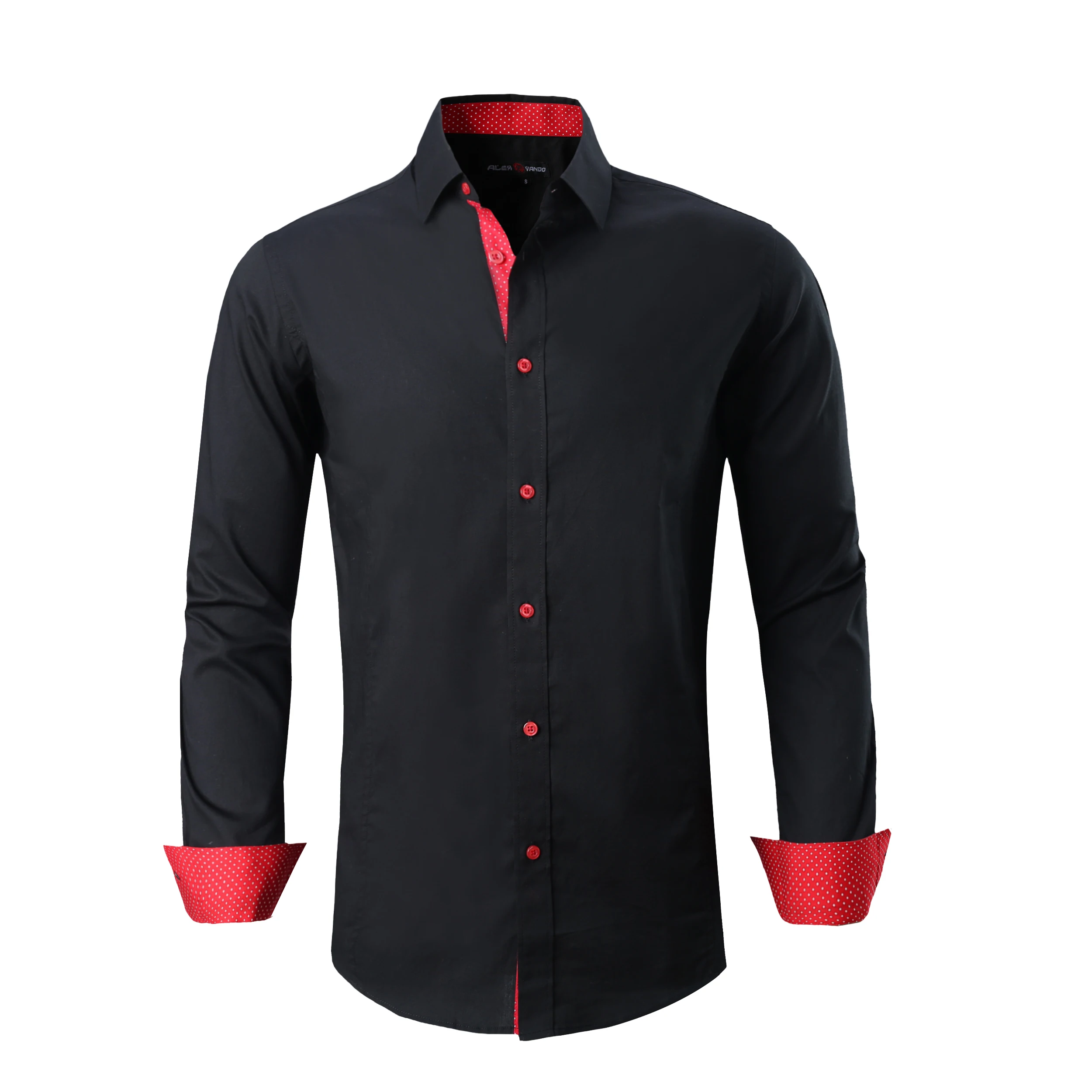 OEM/ODM wholesale custom Contrast Hot Sale Mens long sleeve dress shirt organic cotton business shirt solid color