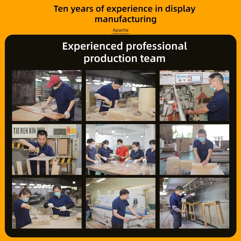 Customizable Wood Display Rack for Cosmetics Store Quality Display Stand