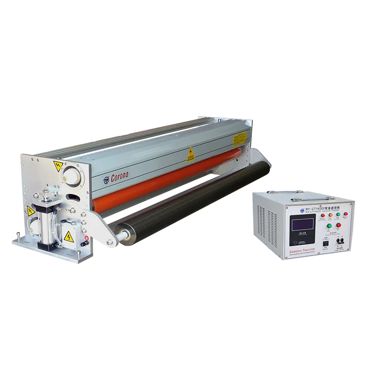 High-speed double-sided corona treater with center unwinding roller corona treatment machine