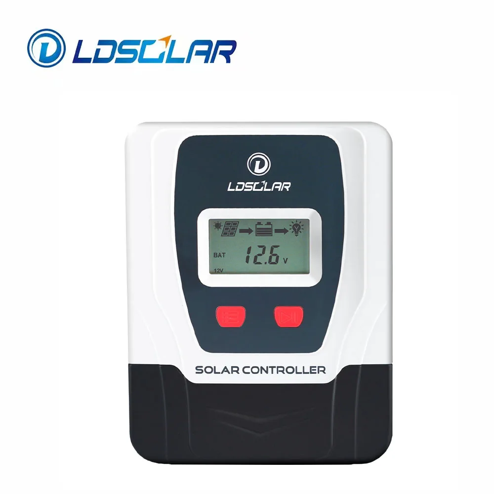 LDSOLAR original manufacture 10A 20A 30A 12V 24V 100V Auto off grid home use  pwm solar charger controller