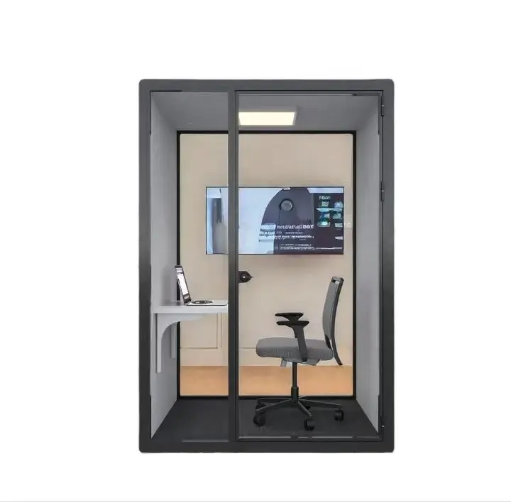 High-Performance Movable Portable Studio Office Pod Indoor Soundproof Telephone Call Pod Booth