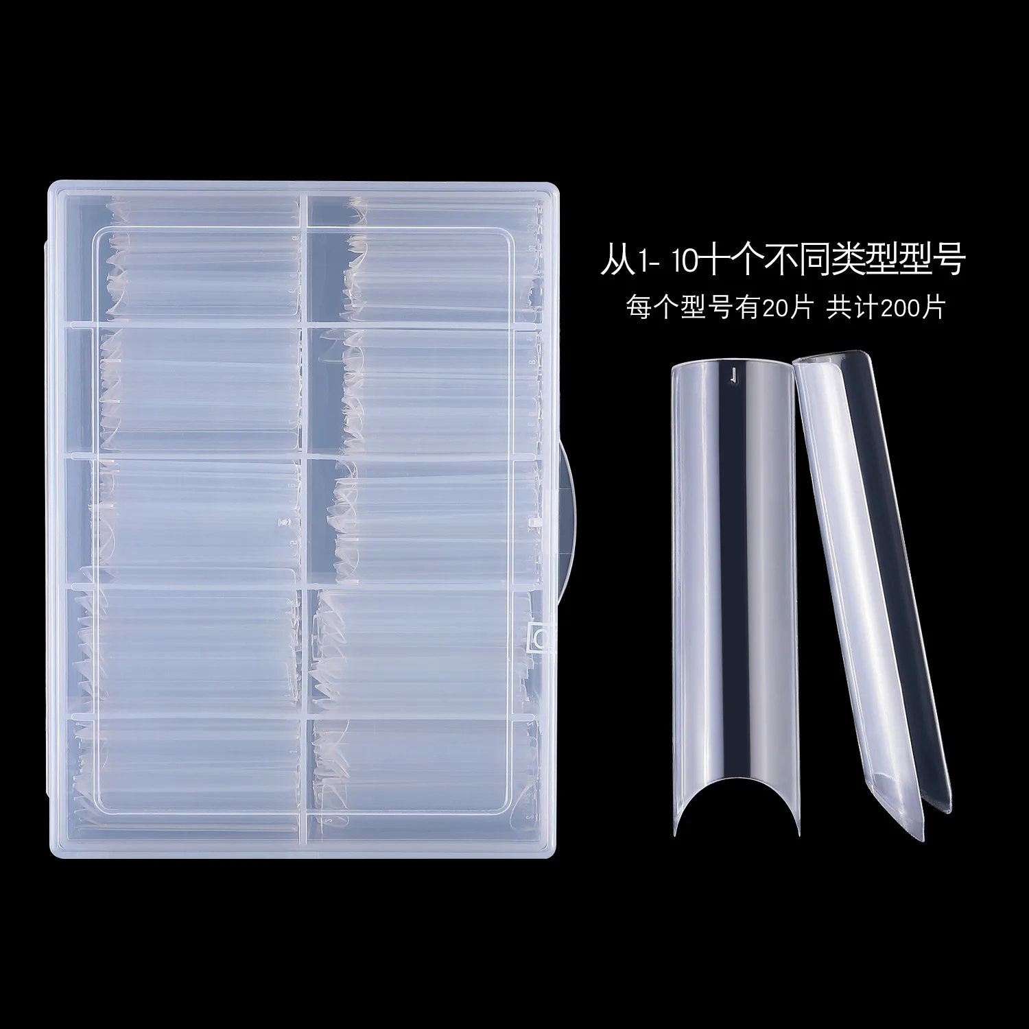 400pcs Label Full Cover Long False Tips Ballerina Coffin Shape Artificial Press on Nails Gel Acrylic Set French OEM