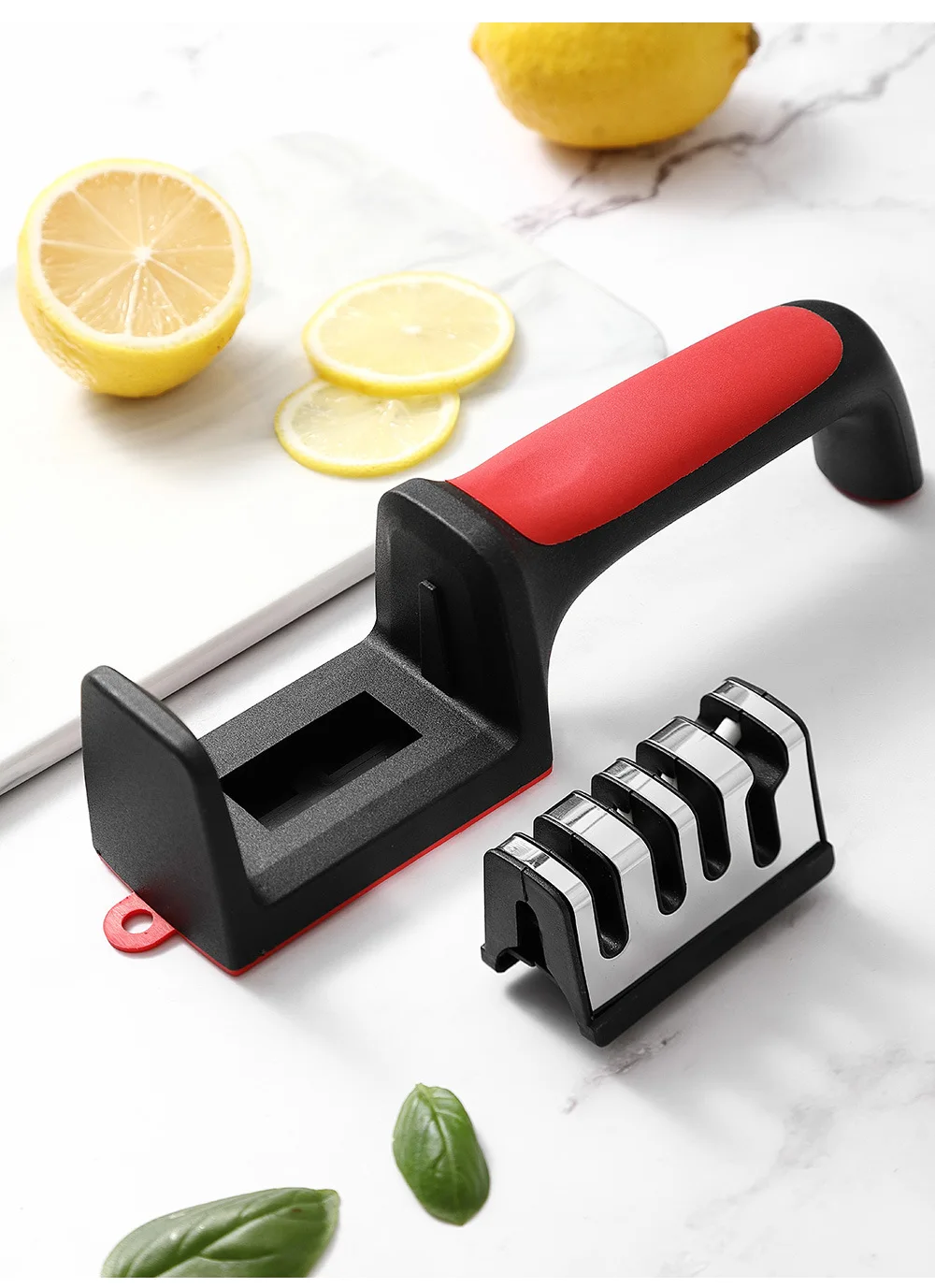 Professional Mini Manual Stainless Steel 3 Stage Kitchen Handheld Knife Sharpener