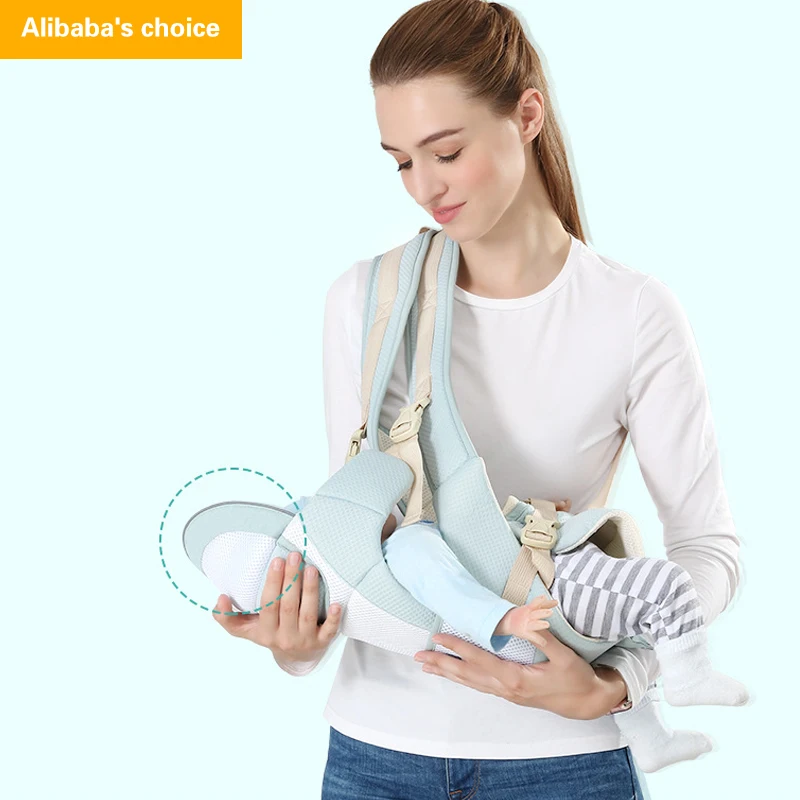 
Newborn Organic Cotton Travel Child Carrier, Adjustable Hipseat Ring Sling Ergonomic Holder Backpack Hiking Wrap Baby Carrier 