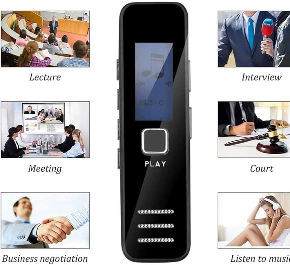 Mini Digital Voice Recorder Pen 192kbps 20 hours Recording MP3 Playing Mini Voice Recorder No Memory Support 32GB TF Card PQ139