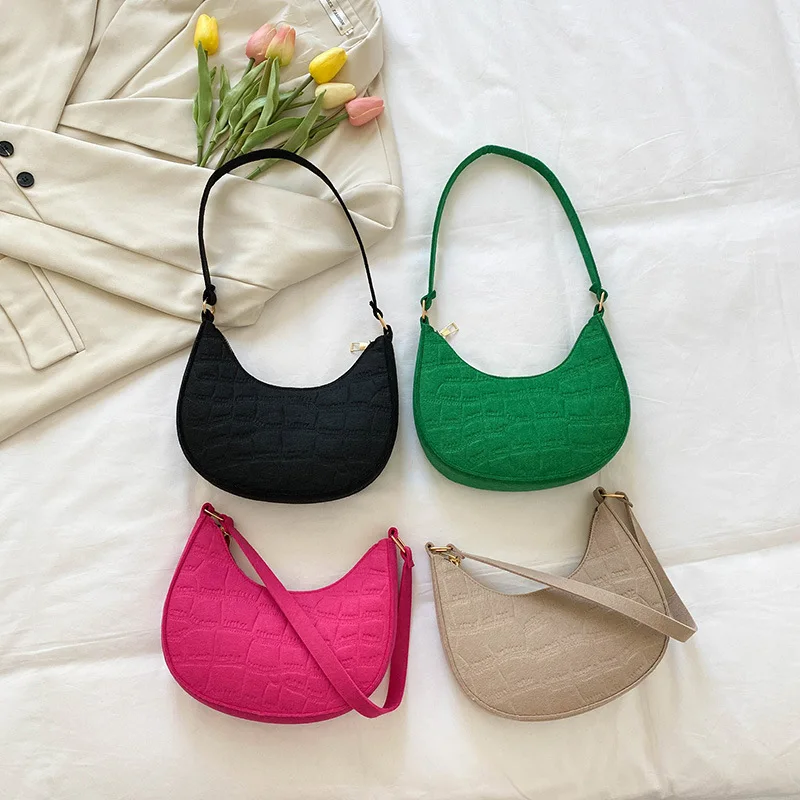 Fashion Women Handbag Solid Color Casual Mini Underarm Bag Female Green Chain Shoulder Pouch Hot sale Ladies Leather Tote bag