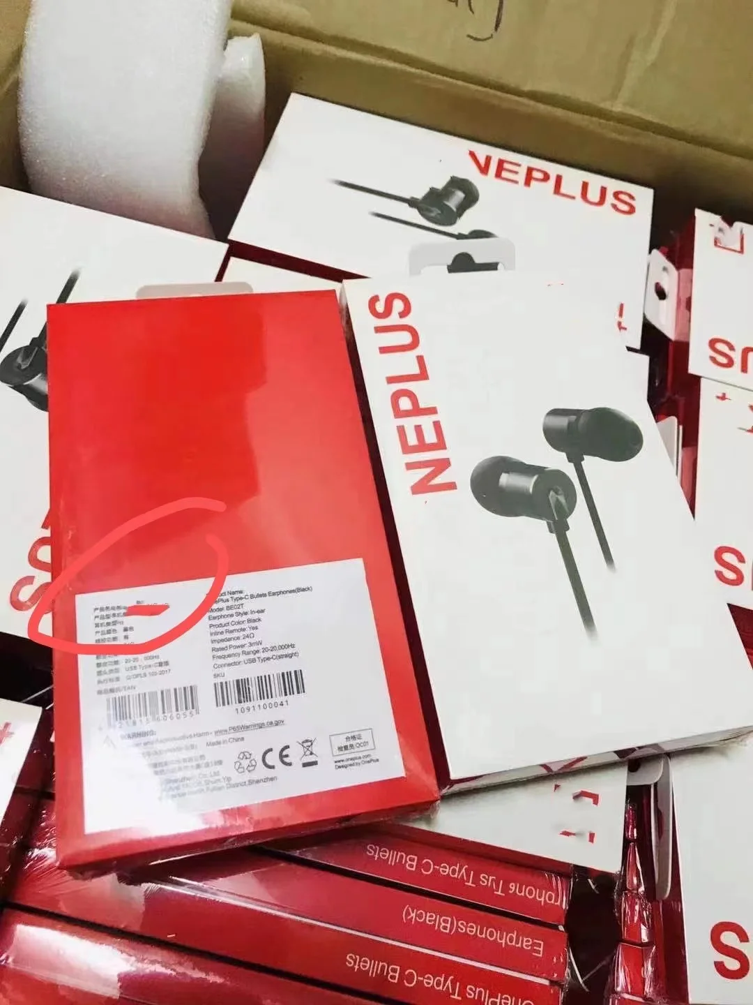 wholesale Original Bullets 2t Earphones Type-C Bullets 2T In-Ear Headset With Remote Mic for Oneplus 8T 7 9 pro nord 100
